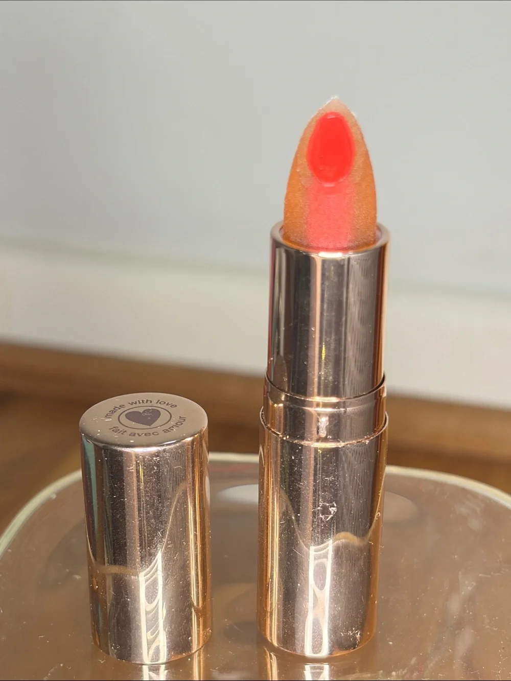 JOSIE MARAN Coral Pink Gel-Core Lipstick